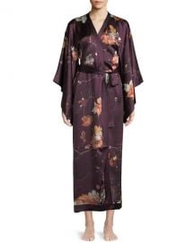 Meng Floral-Print Silk Kimono Caftan at Neiman Marcus